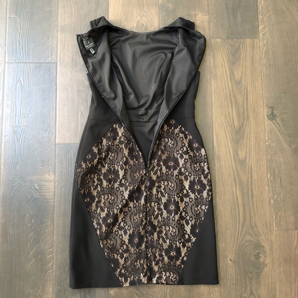 Adrianna Papell Sheath Dress, Black/Nude, Size 8 - Picture 3 of 11